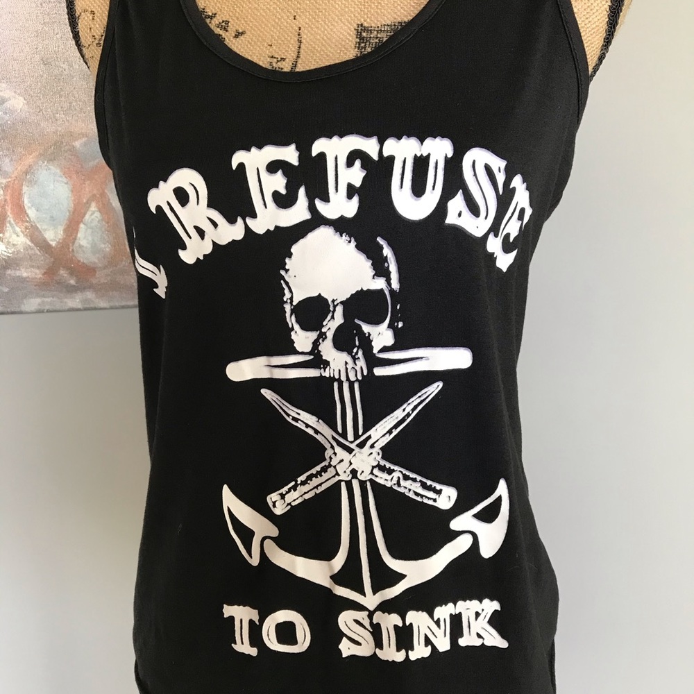 Black tank top